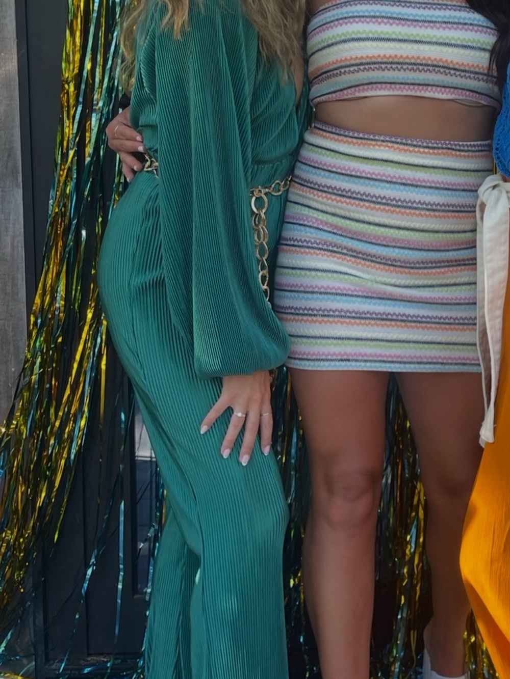 Princess Polly Emerald Green Pleated 70s Jumpsuit